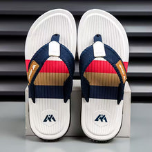 Load image into Gallery viewer, Oluna Home Men’s Slip Platform Flip-Flop Slippers Black

