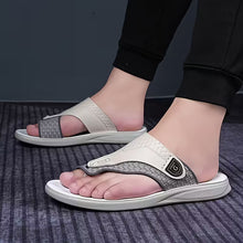 Load image into Gallery viewer, Oluna Home Men’s Moccasin Slip-On Slippers – Cushioned PU Comfort
