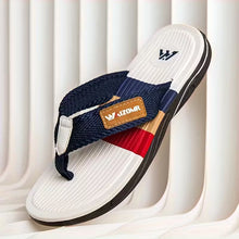 Load image into Gallery viewer, Oluna Home Men’s Slip Platform Flip-Flop Slippers Black
